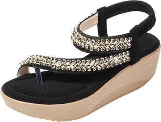 Generic Cocila Womens Sandals Shoes Summer For Women WomenS Strap Buckle Fashion Black, 5 Womans Sandles Purple Black Small Wedge Footbed Gold Size 5 Ladies O