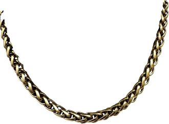 Yochi NY Womens Thick Wheat Chain Necklace In Gold