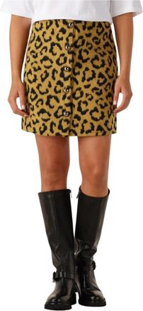 Amaya Amsterdam Gele Polyester Rok Hayley - Dames - Korte rokken - Veelkleurig - L - Polyester - Rokken