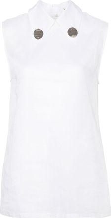 Jil Sander sheer blouse - women - Cotton/Viscose/Elastane - 36 - White