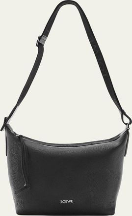 Loewe Mens Cubi Small Crossbody Bag in Grained Calfskin