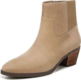 Vionic Womens Shantelle Waterproof Leather Bootie In Wheat