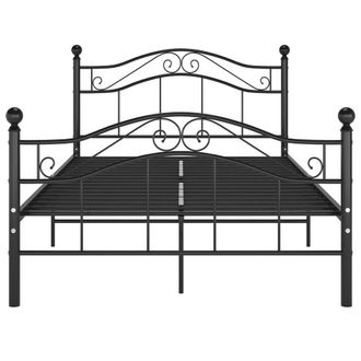 Berkfield Home Comfortable Bed Frame Black Metal 120x200 cm | Size: Small Double