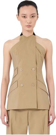 Max Mara Dames, Jassen, Bruin, Maat: S