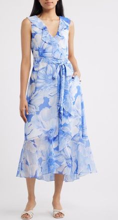 Tommy Bahama Island Blooms Sleeveless Maxi Dress in Blue Cove at Nordstrom, Size X-Large