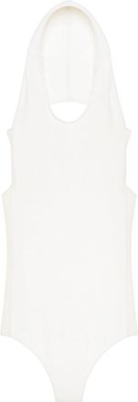 Courrèges Body con cappuccio - Bianco