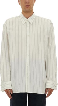 Dries Van Noten Croom Shirt - Heren - Casual Overhemden - Wit - L - Katoen - Overhemden