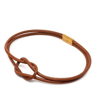 Herm&egrave;s Pre-owned Hermes Leather Atame Knot Necklace Ladies R20EVON9ENPV88R3