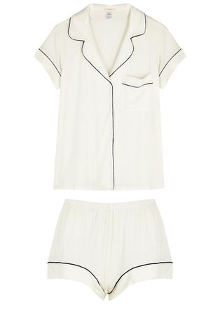 Eberjey Gisele Stretch-jersey Pyjama set - Cream - L