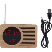OEM Reloj Led Rojo De 5v Con Radio Fm Multifunci&oacute;n Y Despertador Electr&oacute;nico, Ideal Para El Hogar, Residencias Estudiantiles Y La Oficina. - Crezuo