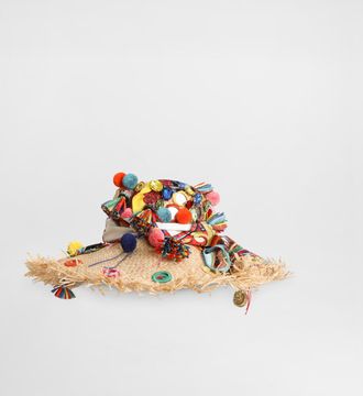 Dolce & Gabbana Raffia Hat With Applications - Woman Hats And Gloves Multi-colored 58
