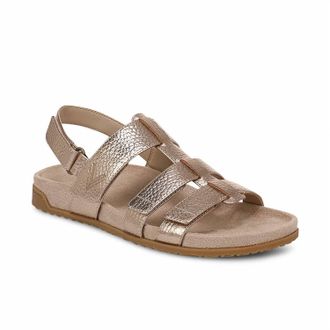 Vionic Womens Eureka Slingback Sandals In Bronze Leather