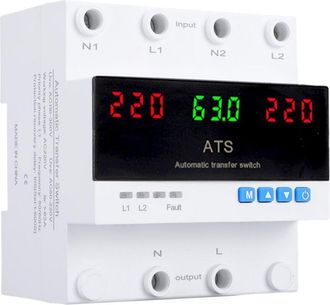 OEM Interruptor De Transferencia Manual Autom&aacute;tica 63a, Prioridad L1, Montaje En Riel Din, Pantalla Led De 50/60 Hz Para Alimentaci&oacute;n De Respaldo De Gener