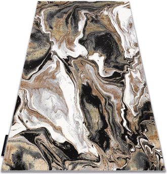 RugsX Rugsx - Alfombra De Luxe Moderna 622 Abstracci&oacute;n - Structural Crema / Oro Beige 120x170 Cm