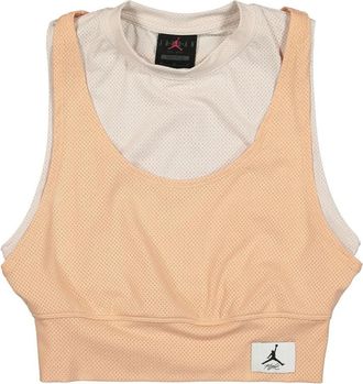 Nike Jordan Essentials Crop Top - Dames - Sport BHs - Beige - M - Nylon - Fitness
