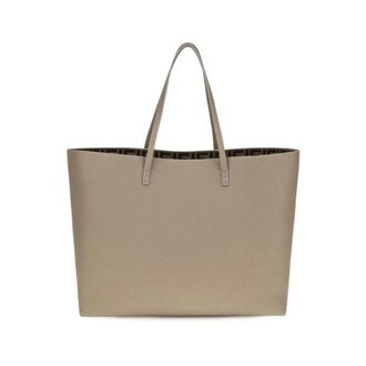 Fendi Bolso Tote con Logo en Relieve - Bags - Mujer - Beige - ONE SIZE