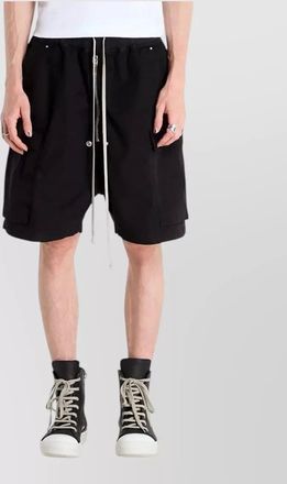 Rick Owens cargo knee length cotton canvas shorts