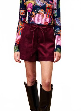 FRNCH Ginette Short In Burgundy