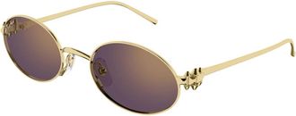 Cartier Ct 0644S Zonnebril - unisex - Zonnebrillen - Bruin - 52 MM - Nylon - Accessoires