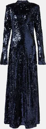 Rotate Abito lungo con paillettes