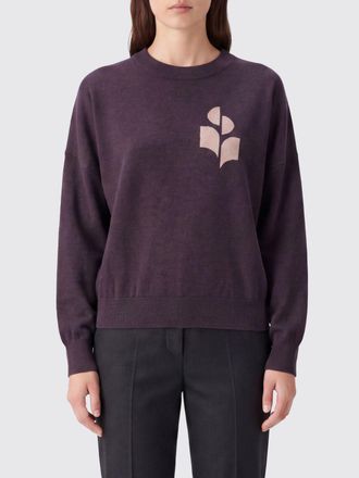 Isabel Marant Maglia girocollo in cotone e lana con logo jacquard
