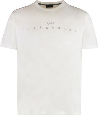 Paul & Shark T-shirt - Heren - T-shirts - Wit - M - Katoen - Tops