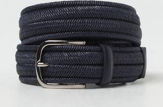 Orciani Cintura in cotone cerato ed intrecciato stretch