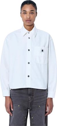 Carhartt Work in Progress Overhemden, Dames, Wit, XS, Katoen, Georgia Shirt Jacket