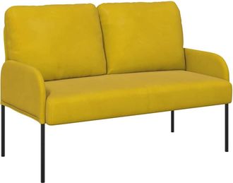 vidaXL Sof&aacute;s Con Coj&iacute;n 110cm Amarillo Madera Contrachapada Vidaxl