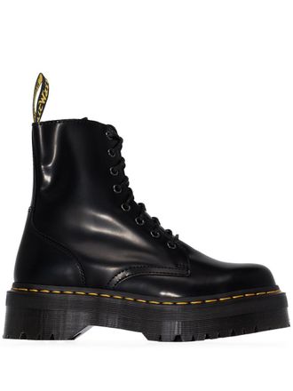 Dr. Martens Jadon Black Leather Lace Up Boots