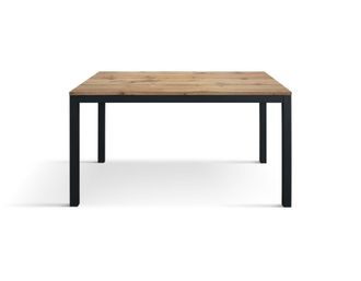 Konte Design Mesa de madera acabado roble, estructura de metal antracita 110x68