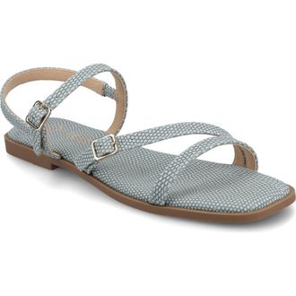 Journee Collection Brianna Sandal in Sky Blue Lizard at Nordstrom Rack, Size 7.5