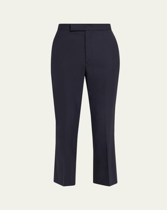 Maria McManus High-Rise Straight-Leg Crop Trousers