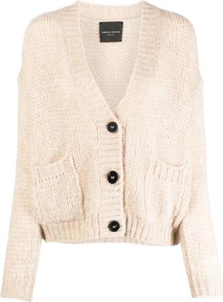 Roberto Collina Sweatshirts & Hoodies - Dames - Vesten - Beige - M - Wol - Truien & Vesten