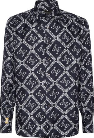 Billionaire Boys Club Silk Gold Cut Shirt Bb Monogram Men in Navy at Nordstrom, Size Xx-Large
