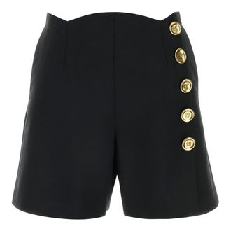 Givenchy Elegant Wool Mohair Shorts with 4G Logo - female - Givenchy - Short Shorts - Black - S - Shorts