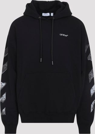 Off-white Gebroken witte metalen pijlschaatshoodie