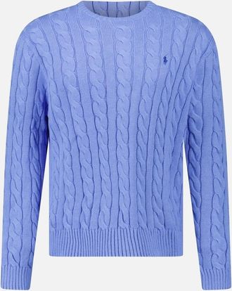 Polo Ralph Lauren Mens Polo Ralph Lauren Cable Knit Sweater in Blue - Size: 40