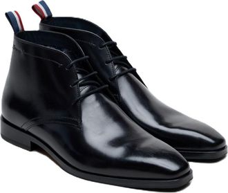 Ben Sherman London Brush Off Leather Mens Black Boots - Size UK 10