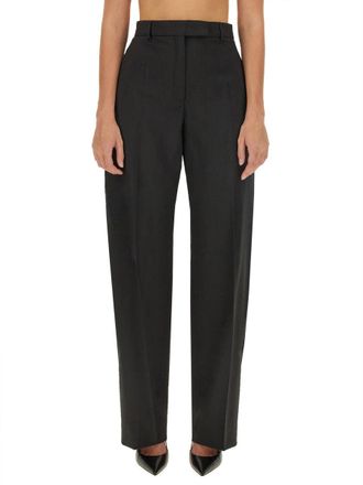 Sportmax High-Waisted Straight-Leg Virgin Wool Pants