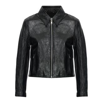 Sams&oslash;e & Sams&oslash;e Sashiloh Jacket - Dames - Leren en Su&egrave;de Jassen - Zwart - S - Leer - Jassen