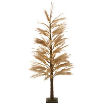Beliani &Aacute;rbol De Navidad Artificial Con Luces Led 190 Cm Para Exterior E Interior Moderno Beige Hauganes