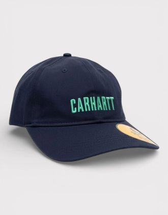 Carhartt Work in Progress Mens Carhartt Logo Embroidered Cap Navy & Green - Size: O/S