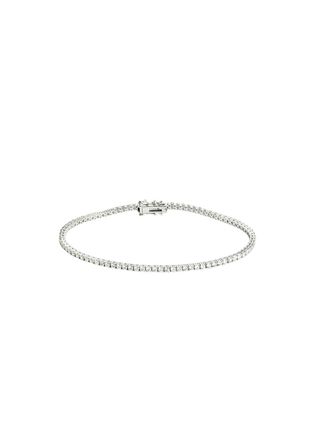 Bespoke 18ct white gold & white diamond Tennis bracelet TDW 2.03ct