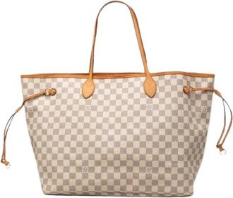 Louis Vuitton Pre-owned Neverfull GM Damier Azur Tote Bag - Dames - Vintage Shopper - Wit - ONE Size - Leer - Vintage