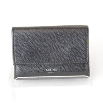 Celine Black Leather Wallet (Tri-Fold) (Pre-Owned)