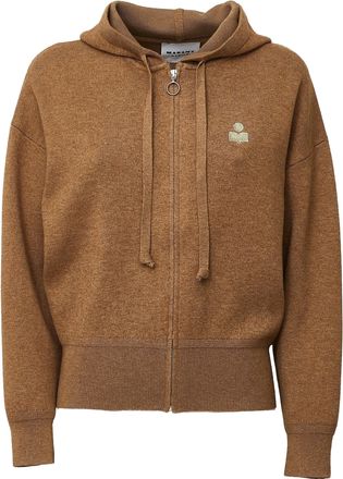 Isabel Marant Festive Lurex Hooded Zip-Through Knit