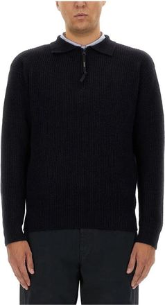 Aspesi M171 Ronde hals trui - Heren - Ronde hals truien - Blauw - XL - Wol - Truien & Vesten