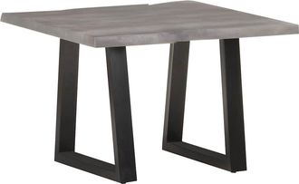 vidaXL Vidaxl - Mesa De Centro Borde Natural Madera Maciza Acacia 60x60x40 Cm