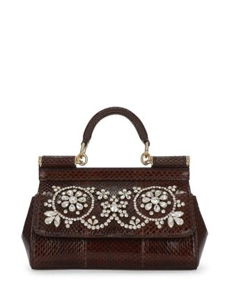 Dolce & Gabbana Borsa a mano Sicily piccola - Marrone